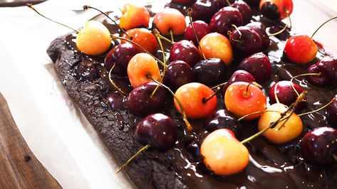 Left-over bread cake with chocolate and cherries (torta di pane e cioccolato) recipe | SBS Food Chocolate Cake With Cherries, Silvia Colloca, Cake With Cherries, Bread Chocolate, Dutch Cocoa, Dry Bread, Sbs Food, Leftover Bread, Moist Cake