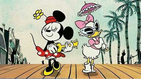 REMEMBER THE OLD MINNIE MOUSE & DAISY DUCK Mouse Cartoon, New Mickey Mouse, Mickey Mouse Cartoon, Daisy Duck, Mickey And Minnie, Minnie Mouse, Dancing, Daisy, Lost