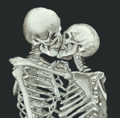 Skeletons Kissing Drawing, Skeletons Kissing, Kissing Drawing, Skeleton Love, Skeleton Drawings, Skeleton Art, Photo Wall Collage, Drawing Easy, Ethereal Art