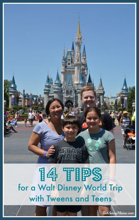 14 Tips for a Walt Disney World Trip with Tweens and Teens Disneyworld Tips, Disney Worlds, Universal Trip, Travel Tips And Tricks, Disney World Secrets, Disney Countdown, Romantic Resorts, Disney World Christmas, World Trip