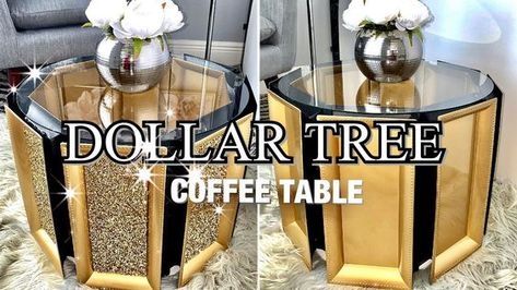 Make A Coffee Table, Dollar Tree Home Decor, Tree Coffee Table, Bling Decor, Dt Crafts, Crafts 2023, Tree Home Decor, Dollar Store Diy Organization, Dollar Store Diy Projects