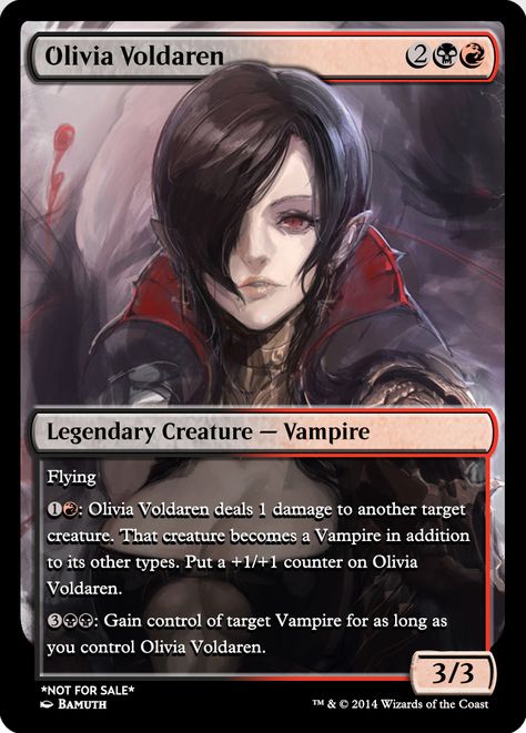 Olivia Voldaren Olivia Voldaren, Mtg Ikoria Art, Mtg Black, Mtg Golgari, Mtg Alter, Mtg Vampire Cards, Fantasy Cards, Mtg Proxies, Mtg Cards