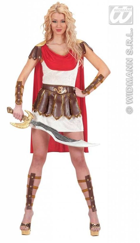 Gladiator costume; roman chick; roman soldier woman. Perfect for a roman themed party Gladiator Halloween Costume, Gladiator Halloween, Roman Soldier Costume, Gladiator Costumes, Summer Picture Outfits, Roman Clothes, Roman Costume, Girls Fancy Dress, Warrior Costume