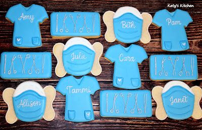 Surgical Cookies Decorated, Surgical Technologist Week, Cookie Shapes, Scrub Tech, Surgical Technologist, Surgical Tech, Cedar Rapids Iowa, 2023 Graduation, 16 October