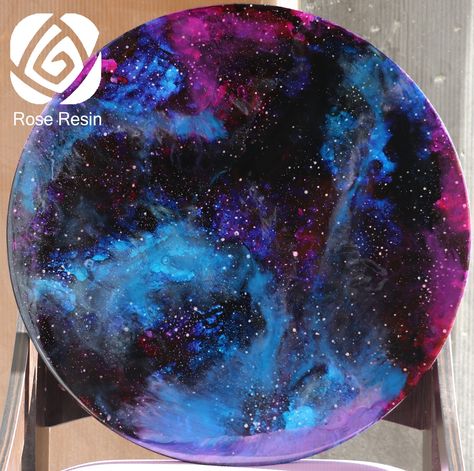 Resin Space Art, Galaxy Resin Art, Galaxy Epoxy, Space Resin, Resin Galaxy, Epoxy Painting, Seni Resin, Resin Products, Resin Art Painting