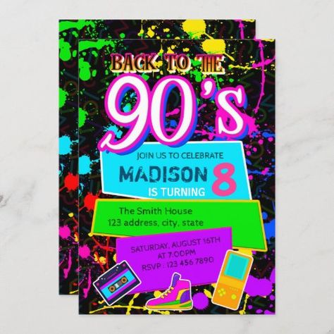 Two Legit To Quit 2nd Birthday 90s Hip Hop Party Invitation | Zazzle.com Back To The 90s Party, 90s Party Invitation, 90s Hip Hop Party, Class Reunion Invitations, House Party Invitation, 80s Party Decorations, Hip Hop Birthday, 90s Theme Party, Reunion Invitations