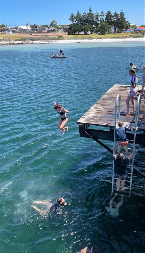 Jumping Into Water Aesthetic, Lake Jumping Aesthetic, Jumping Off Boats Aesthetic, Summer Cliff Jumping Aesthetic, Jetty Jumping, Jump Art, Sand Aesthetic, Jump Off Cliff Meme, Sea Swimming