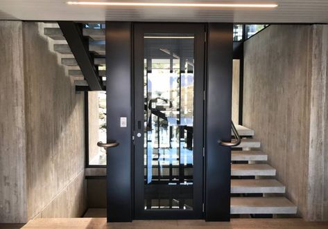 Elevator With Stairs, Stairs And Elevator, Residential Elevator, Loft Interior Design, Loft Interiors, Home Stairs Design, House Stairs, Staircase Design, Stairs Design