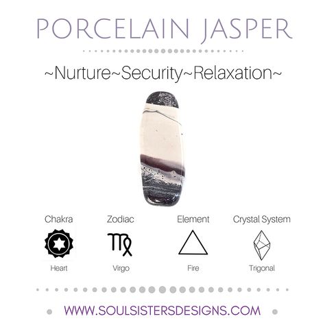 Porcelain Jasper | Metaphysical Properties |Soul Sisters Designs Stone Meanings, Heart Fire, Crystal Lattice, Crystal Guide, Zodiac Stones, Crystal System, Metaphysical Healing, Spiritual Crystals, Gemstone Meanings