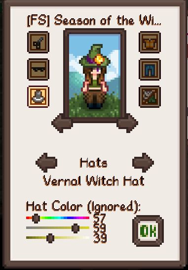 Witch Stardew Valley, Stardew Valley Goth Outfit, Stardew Valley Fashion Sense Mods, Stardew Valley Hats Guide, Stardew Valley Anime Mod, Stardew Valley Witchy Mods, Stardew Valley Halloween, Stardew Valley Clothes Mod, Stardew Valley Mods Clothes