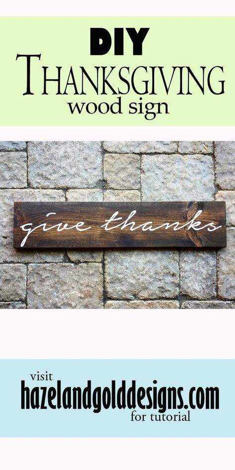 Thanksgiving Day Decorations, Thanksgiving Wood Crafts, Give Thanks Sign, Wood Gifts Diy, Diy Kitchen Projects, Halloween Wood Signs, Wood Signs For Home, Wood Projects That Sell, Diy Thanksgiving