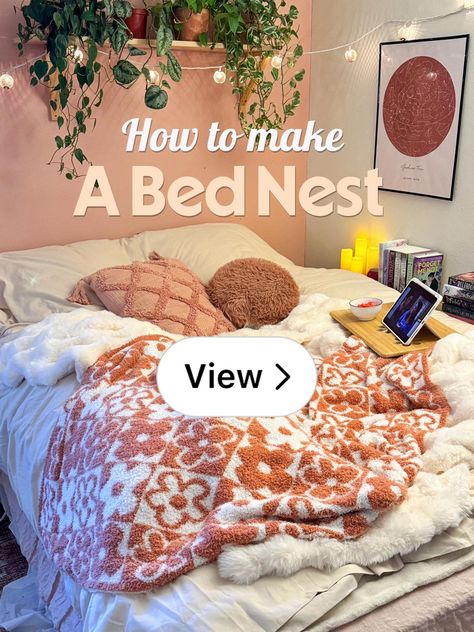 How to make a Bed Nest | Gallery posted by Yesenia | Lemon8 Bed Nest Sleeping Nook, How To Fall Asleep On Christmas Eve, Cozy In Bed, Bed Nest, Make A Bed, Bored Jar, Fluffy Duvet, Nest Bed, Ways To Sleep