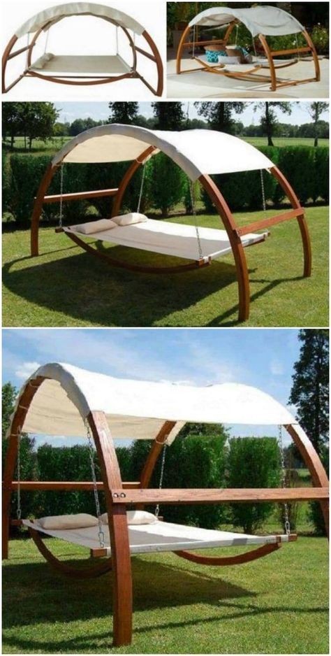 Backyard Hammock, Diy Hammock, Swing Bed, The Whoot, Hammock Bed, Farmhouse Barndominium, Backyard Diy Projects, Outdoor Swing, Barndominium Ideas