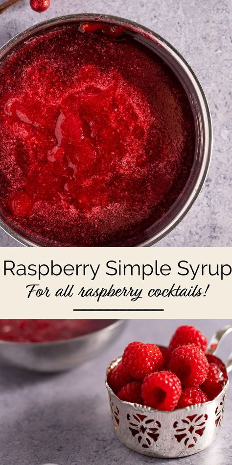 Berry Syrup For Drinks, Black Raspberry Syrup, Raspberry Syrup Recipe For Drinks, Raspberry Puree Recipe For Drinks, Raspberry Simple Syrup Cocktails, Raspberry Simple Syrup Recipe, Raspberry Syrup For Drinks, Raspberry Drink Recipes, Raspberry Syrup Recipe