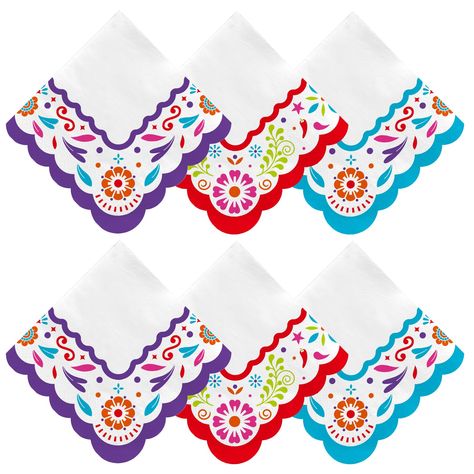 PRICES MAY VARY. Complete Fiesta Celebration Kit: Elevate your festive gatherings with our all-inclusive fiesta party supplies. Featuring a vibrant set of 48 napkins, unfolded to a generous 13"X13" and folded to a convenient 6.5"X6.5", available in three distinct, mixed designs. This kit ensures your Cinco de Mayo or Mexican party decorations are not only convenient but also infused with style. It's the ultimate must-have for any fiesta-themed event, providing all essentials for service and cele Time Two Fiesta Birthday Party, Final Fiesta Bachelorette Party Favors, 50th Fiesta Birthday Party, 40th Fiesta Birthday Party, Hacienda Party, Fiesta Table Decor, Mexican Centerpiece Ideas, Elegant Mexican Theme Party, Fiesta Cakes