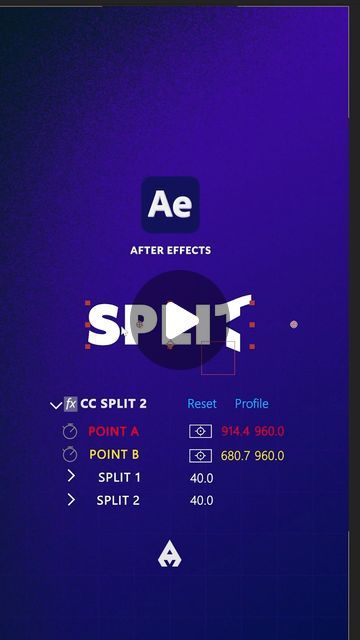 Aress on Instagram: "CC Split 2 Effects im Adobe After Effects  CC Split 2 Image Separation: Splits an image or layer into two parts that can be independently animated. Position Control: Precise control over the position of each split part, allowing for smooth transitions and dynamic animations. Various Split Directions: Can split layers horizontally, vertically, or diagonally. Split Control: Adjust the width, angle, and position of the split for customized effects.  #aressae #aftereffects #motion #motiondesign #split #2danimation" Ux App Design, Smooth Transitions, After Effect Tutorial, Motion Design Animation, Design Animation, Adobe After Effects, After Effects, Motion Design, App Design