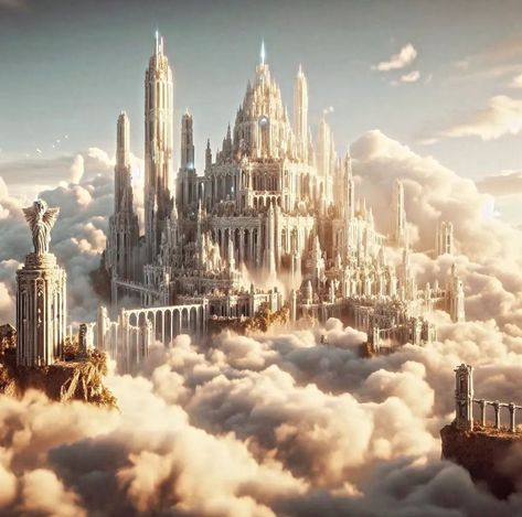 Cloud Castle, Enchanted Castles, Art For Kids Room, Architecture Magazines, Baroque Architecture, Fantasy City, Fantasy Places, Futuristic City, Fantasy Art Landscapes