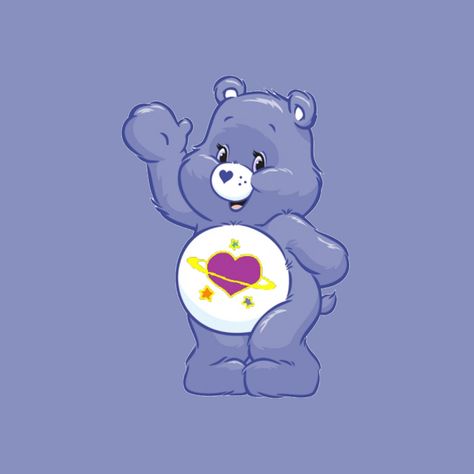 Care Bear Background, Drawings For Friends, Daydream Bear, Bear App, Bear Background, App Themes, 80s Wallpaper, I Phone 13, Purple Rabbit