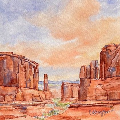 Moab Colors in Watercolor Workshop | University of Utah Online Colorful Skies, Watercolor Scenery, Cumulus Clouds, Watercolor Workshop, Watercolor Architecture, Travel Sketches, University Of Utah, Watercolor Artists, Costa Brava