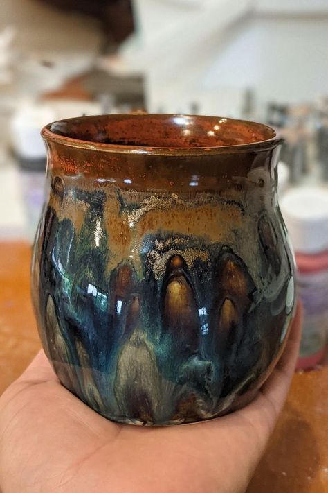 Mayco Mud Room Society | Had to share this combo, it's not my normal style, but WOWZERS | Facebook Muddy Waters Glaze, Normal Style, Glaze Combinations, Ceramic Glaze Recipes, Glazing Techniques, Muddy Waters, Pottery Glazes, Glaze Recipe, Mud Room