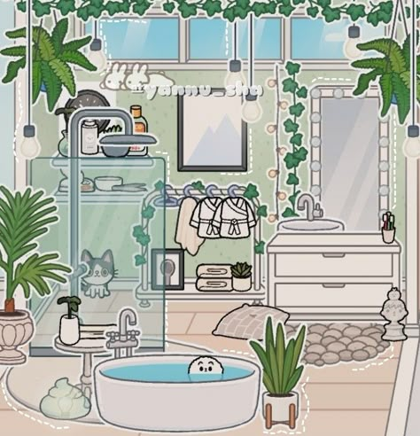 Toca Boca Bathroom Ideas Bonsai Building, Toca Boca Hair Salon, Toca Life World Aesthetic Pfp, Toca Ideas, Toka Boka, Free House Design, Adorable Homes Game, Create Your Own World, Aesthetic Room Ideas