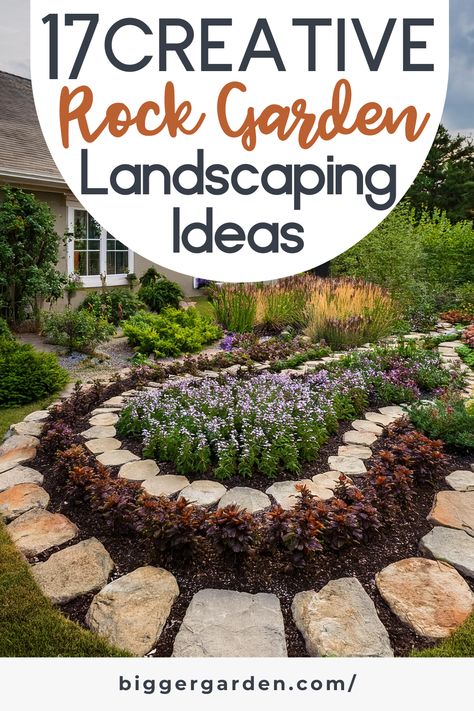 Explore 17 Creative Front Yard Landscaping Ideas with Rocks, including Backyard Rock Garden designs, Rock Flower Beds, Rock Yard features, and Rock Garden Ideas for a stunning outdoor space. Rock Garden Bed Edging, Rock Flower Beds, Rock Garden Ideas, Rock Yard, Landscaping Ideas With Rocks, Rock Landscaping Ideas, Rock Garden Design, Rock Landscaping, Rock Garden Landscaping