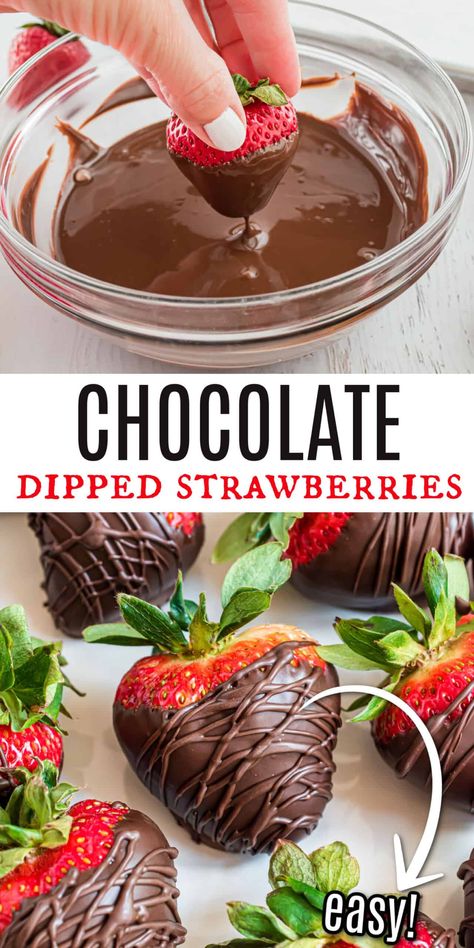 Learn how to make the BEST Chocolate Covered Strawberries at home! Check out all my favorite tips and tricks for perfect chocolate dipped berries that look as good as they taste. Easy Chocolate Covered Strawberries, Valentines Recipes Desserts, Chocolate Covered Strawberry Recipe, Chocolate Dipped Fruit, Low Carb Cheesecake, Dessert Simple, Valentine Desserts, Chocolate Dipped Strawberries, Strawberry Dip