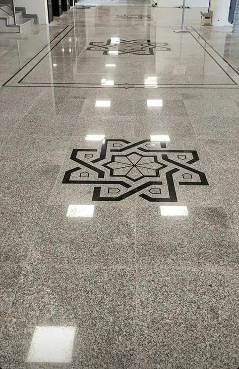 Chips Floor Design, Granite Parking Flooring Design, Granite Flooring Design For Living Room, Marbal Design, Floor Tile Design Modern, Tiles Design For Hall, Marble Inlay Floor, Room Tiles Design, Floor Pattern Design