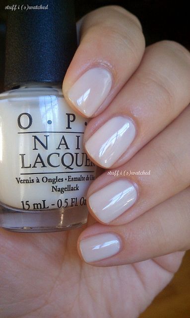 Don't Touch My Tutu- need to try. Little more on the white side than OPI Bubble Bath that I wear Porcelain Nails, Opi Nail Colors, Milky Nails, White Nail Polish, White Nail, Colorful Nail Designs, Neutral Nails, Opi Nails, Nail Color