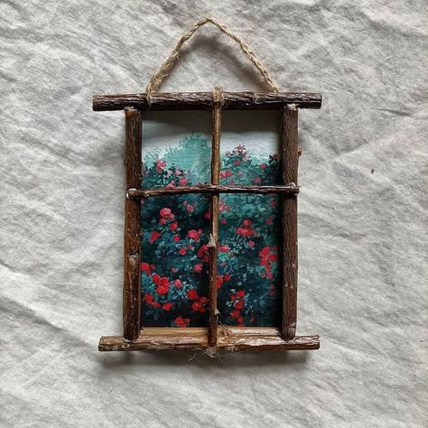 Fantasy Diy, Art Of Flowers, Deco Nature, Simple Wall Art, Simple Acrylic Paintings, Arte Inspo, 자수 디자인, Miniature Crafts, Photo Blog