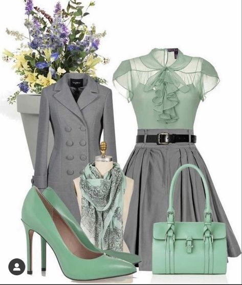 Jw Fashion, Fashionable Work Outfit, فستان سهرة, Grey Dress, Looks Chic, Work Attire, Mode Inspiration, Work Fashion, Fashion Sense