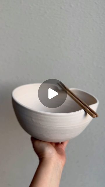 erin chu ceramics ✿ on Instagram: "hello! i’m waiting on the ones i glazed from two weeks ago - since i fire at a local studio the wait is loooooong and im shaking with anticipation because i trialed with a few different glazes (pls don’t be ugly 😩🤞🏼)  i took a mental and physical break from the wheel for a few weeks because i have been busy busy with work and have been overwhelmed with the love and interest for this ramen bowl from my last reel about it (ily!!!) but now im back and ready as ever to make more of these for my soup + noodle lovers :-)   i have not planned how i want preorders to be like yet but shipping will only be within CA and US, with options to pick up locally. There will be 3 sizes - S, M and L measuring (6”, 7” and 8”) with varying clay options.   thank you for bei Noodle Bowls Ceramic, Clay Ramen Bowl, Ceramic Noodle Bowl, Noodles Lover, Busy Busy, Ramen Bowl, Noodle Bowls, Im Back, Ceramic Bowls