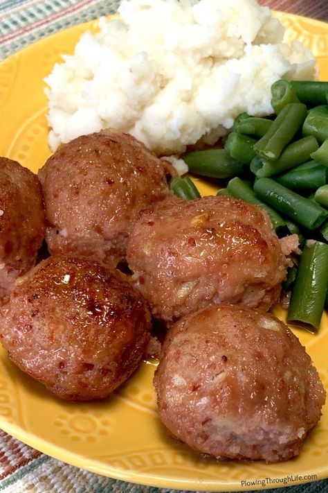 Ham Balls Recipe, Field Meals, Ham Balls, Ham Salad, Pork Ham, Ham Recipes, Bariatric Recipes, Dry Mustard, Balls Recipe