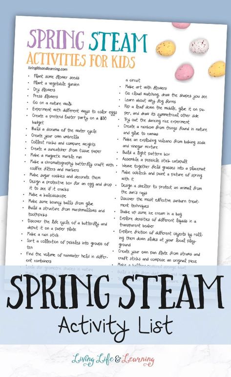 Spring Holidays Activities, Homeschool Spring Activities, April Homeschool Themes, Spring Activities For Middle Schoolers, Spring Elementary Activities, Easy Homeschool Activities, Spring Steam Activities Elementary, Spring Activities For Kids Elementary, Spring Homeschool Activities