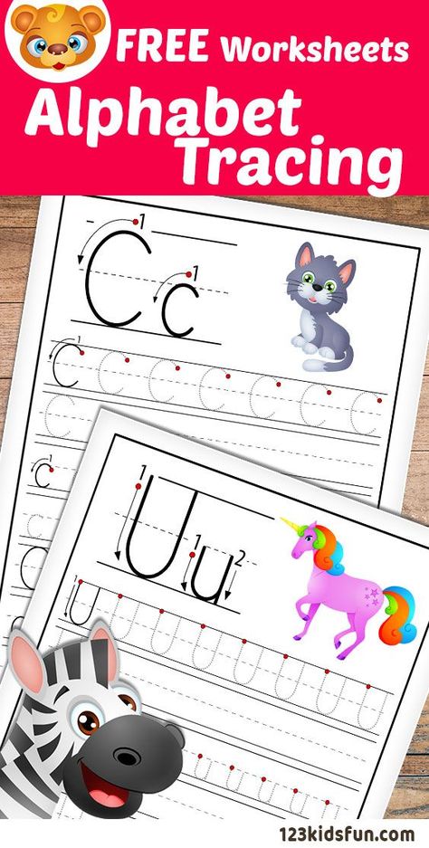 FREE Alphabet Tracing Worksheet for Kids. Learn to Write the Letters with 123 Kids Fun. #craft #worksheet #tracing Kids Handwriting Practice, Fun Apps, Kids Handwriting, Free Preschool Printables, Tracing Worksheets Preschool, Free Preschool Worksheets, Alphabet Tracing Worksheets, Letter Tracing, Preschool Writing