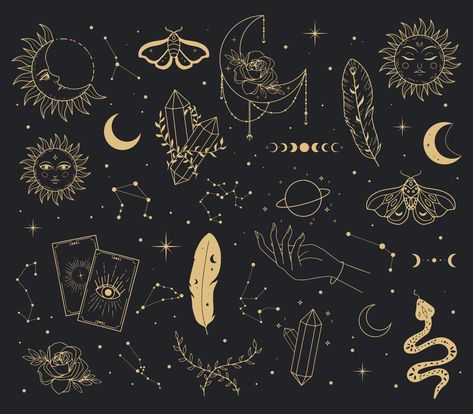 Dark Academia Celestial Aesthetic, Vintage Celestial Aesthetic, Modern Mystic Aesthetic, Hippy Widgets, Alchemy Aesthetic Dark, Mystic Arts Aesthetic, Dark Celestial Aesthetic, Dark Mystic Aesthetic, Celestial Witch Aesthetic