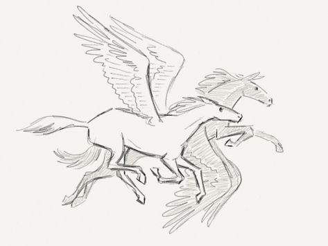 Winged horses couldn't drag me away by Steve Lowtwait Horse With Wings Drawing, Flying Horse Drawing, Flying Horse, Horse With Wings, Horse Drawing Tutorial, Wings Sketch, Fly Drawing, Wings Drawing, Horse Sketch