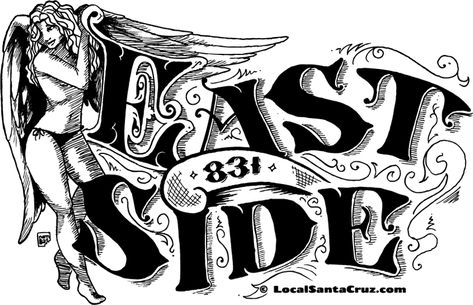 West Side Tattoo Ideas, East Side Tattoo, West Coast Tattoo, Coast Tattoo, Chest Tattoo Drawings, Cool Skull Drawings, Sd Logo, Sign Drawing, Skull Drawings