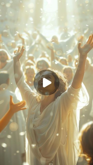 The AI Bible on Instagram: "What we’ll do in heaven 🙌🎵🗣️🎉  Who do you know that’s waiting for you in heaven right now?! Let’s get as many people to come with us as we can! ✨🙏  #Heaven #AI #Christian #Bible #Jesus" Jesus Leaves The 99 To Find 1, First Day In Heaven, Worthy Of It All, Worshipping Jesus, Brooke Ligertwood, Heaven Background, King Jesus, Christian Bible, Many People