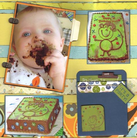 Jacob's 1st Birthday page 2 - Scrapbook.com Baby Boy Scrapbook Layouts, Birthday Scrapbook Layouts, Birthday Scrapbook Pages, Boy Scrapbook Layouts, Baby Scrapbook Pages, Scrapbooking Layouts Baby, Baby Layouts, Baby Boy Scrapbook, Scrapbook Boys