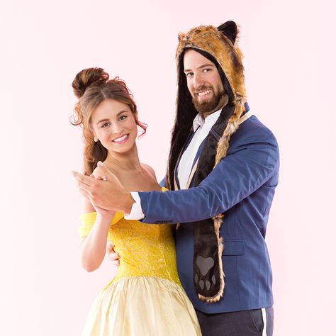 Wear This Beauty and the Beast Couples Costume for an Enchanting Halloween Beauty And The Beast Halloween, Disney Couple Costumes, Winter Coat Trends, Beauty And The Beast Costume, Beast Costume, Couple Costumes, Couples Costume, Halloween Custom, Coat Trends