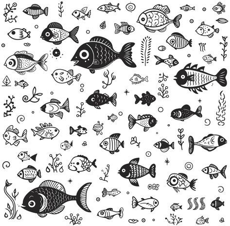 #doodle #fish Cute Fish Doodle, Fish Doodle Art, Fish Doodles, Doodle Fish, Fish Doodle, Doodle Wallpaper, Yellow Fish, Cute Fish, Surface Decoration