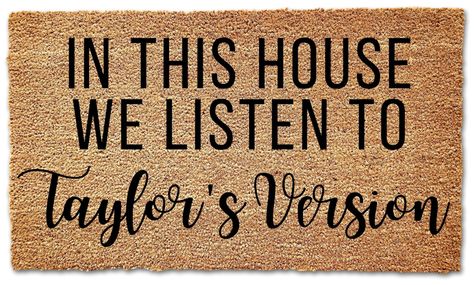 Door Mat Taylor Swift "Taylor's Version" Taylors Version, In This House We, In This House, Star Images, Amazon Handmade, Music Gifts, Pictures Images, Hand Designs, Making Out