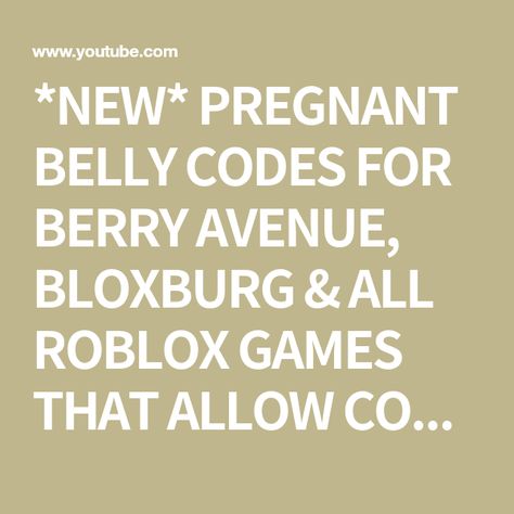 *NEW* PREGNANT BELLY CODES FOR BERRY AVENUE, BLOXBURG & ALL ROBLOX GAMES THAT ALLOW CODES 🤰✨ Berry Avenue Codes Belly Shading, Pregnant Belly Codes, Berry Avenue Pregnant Belly Codes, Berry Avenue Codes Pregnant, Roblox Outfits Codes, Roblox Games, Kings And Queens, Roblox Outfits, Pregnant Belly