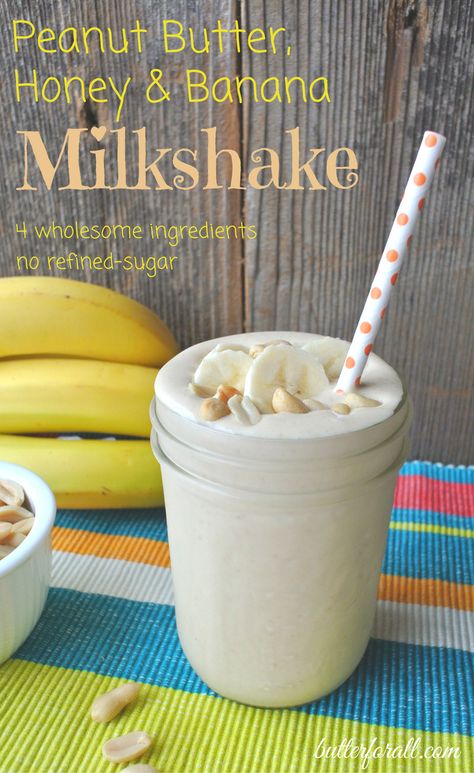 Kids Milkshake, Healthy Milkshake Recipes, Healthy Milkshake, Healthy Refreshing Drinks, Meals For Kids, Honey Smoothie, Healthy Snack Ideas, Butter Brownies, Cream Trim