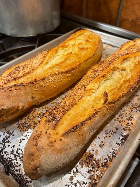 Perfect Sesame Semolina Bread Italian Semolina Bread Recipe, Semolina Bread Recipe, Semolina Bread, Salt Flakes, Bread Making, Italian Bread, Bread Recipes Homemade, Basic Recipes, Dry Yeast