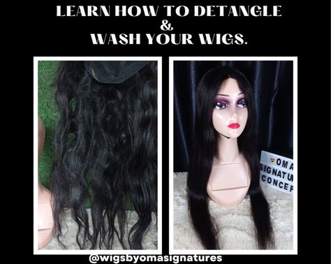 Learn the safest and right way to detangle and wash your wigs to avoid excessive shedding, matting or tangling. Training Video, Short Video, Beauty Hacks, Hair Care, Wigs, Hair, Beauty, Hair Care Tips