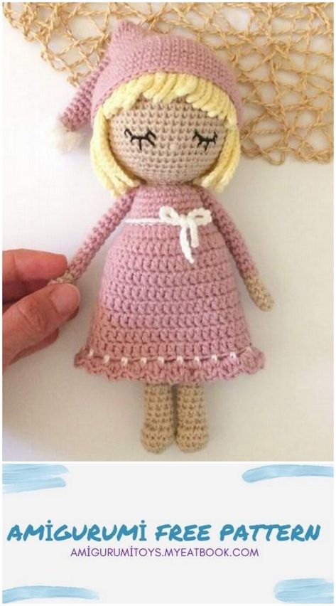 Doll Free Pattern, Doll Amigurumi Free Pattern, Crocheted Things, Crafts For Preschoolers, Crochet Toys Free Patterns, Doll Patterns Free, Crochet Doll Tutorial, Crochet Toys Free, Crochet Cat Pattern