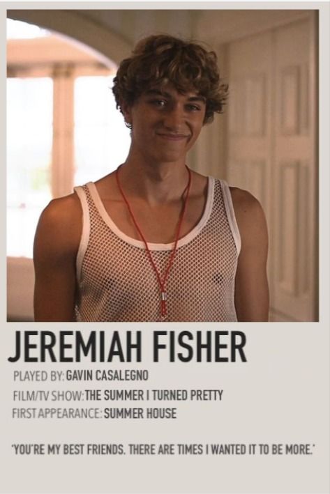 Jere Fisher, Summer I Turned Pretty Jeremiah, Jeremiah 4, Gavin Casalengo, Jeremiah 3, Team Jelly, Summer I Turn Pretty, Gavin Casalegno, Team Jeremiah