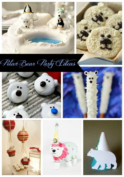 The Best Polar Bear Party Ideas-  Cute Idea for Earth day! Save the polar bears! B. Lovely Events Polar Bear Party Ideas, Polar Bear Birthday Party, Bear Party Ideas, Polar Bear Birthday, Polar Bear Party, Polar Bear Baby Shower, Save The Polar Bears, Onederland Birthday Party, Party Ideas For Kids